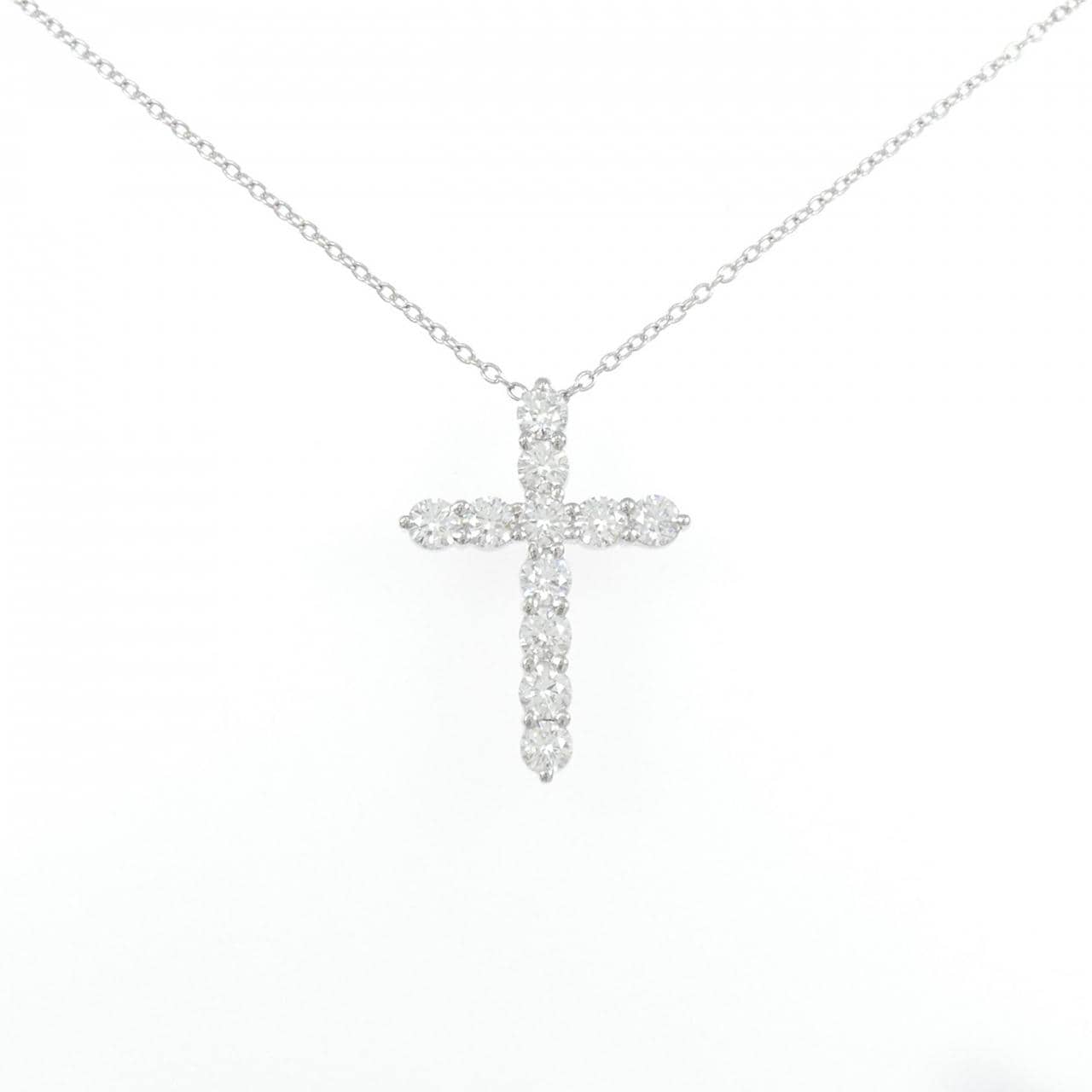 PT850 クロス ダイヤモンド ネックレス 1.19CT