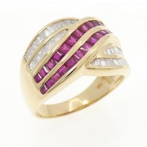 K18YG ルビー リング 1.50CT