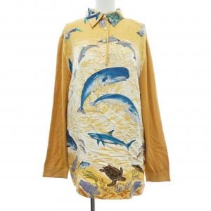 【ヴィンテージ】エルメス HERMES LAVIE PRECIEVSE DE LA MEDITERRANEE ツイルレーヌ. ポロシャツ