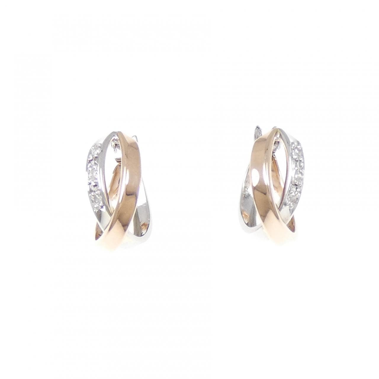 K10PG/K10WG/K14WG ダイヤモンド ピアス 0.04CT