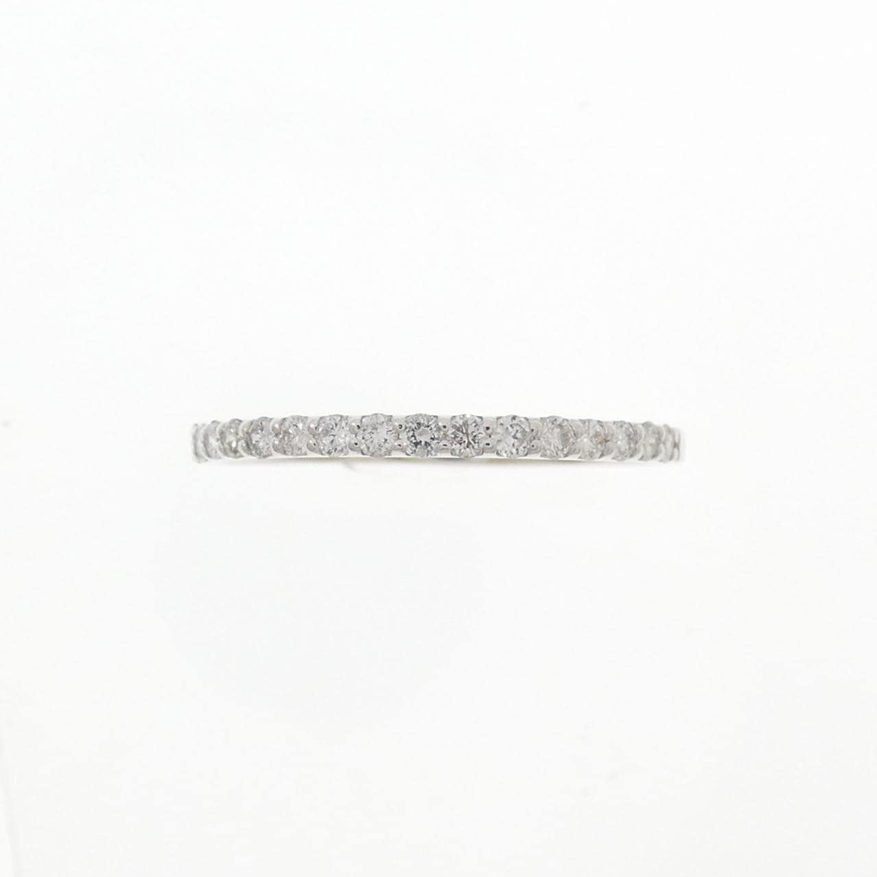 K18WG ハーフエタニティ ダイヤモンド リング 0.20CT