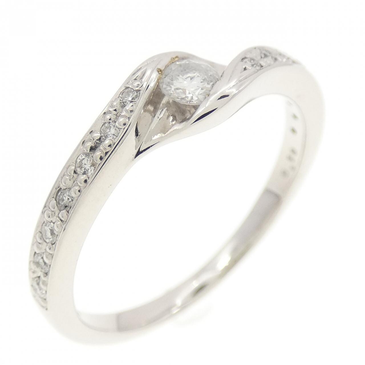 K18WG ダイヤモンド リング 0.19CT