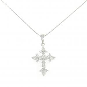 PT900/PT850 クロス ダイヤモンド ネックレス 0.50CT