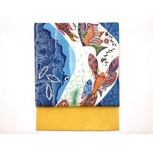 【新品】名古屋帯　城間栄市　本場琉球紅型