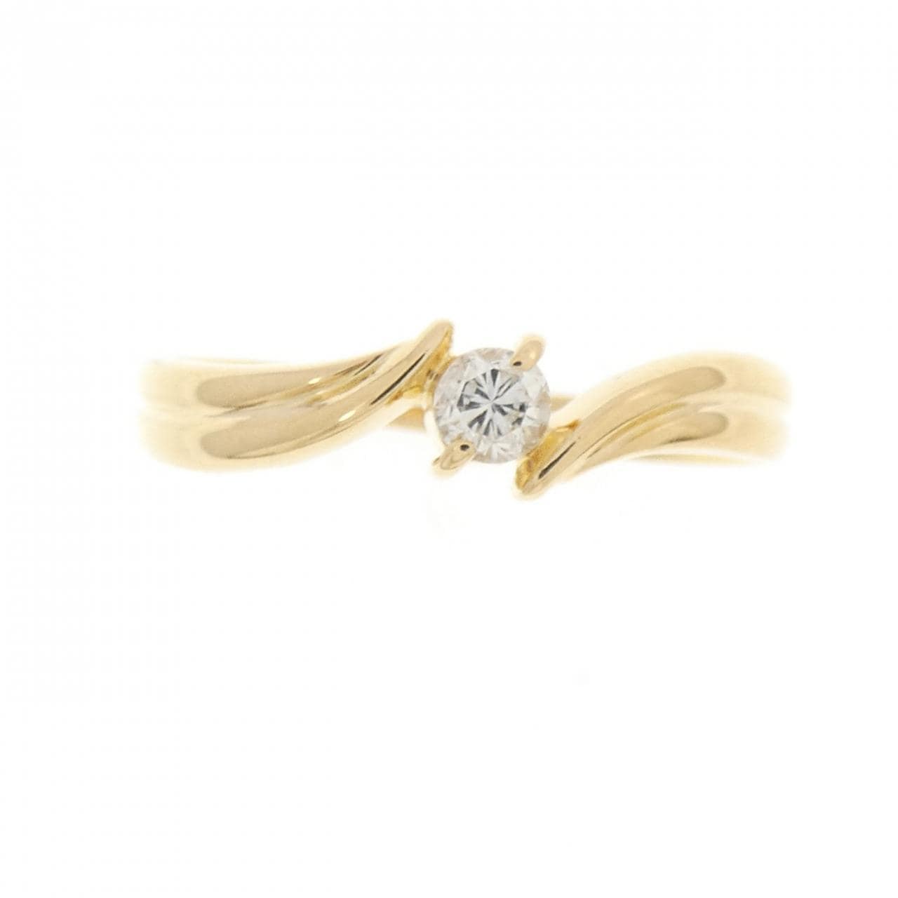 K18YG ダイヤモンド リング 0.14CT