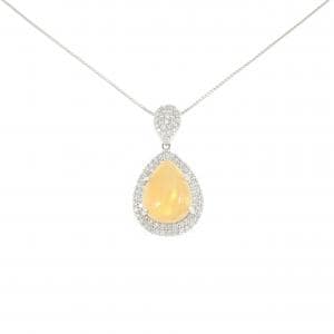 PT900/PT850 オパール ネックレス 3.54CT