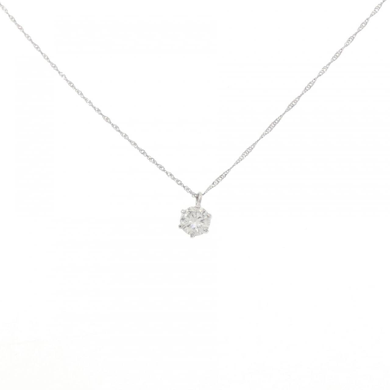 PT999/PT850 ソリティア ダイヤモンド ネックレス 0.25CT