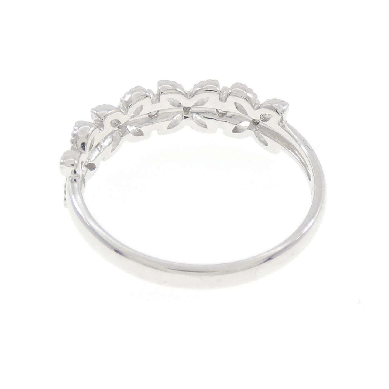 K18WG花朵鑽石戒指0.10CT