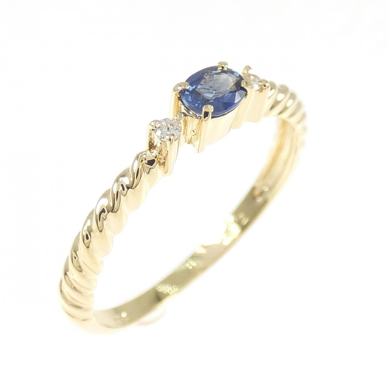 K18YG藍寶石戒指