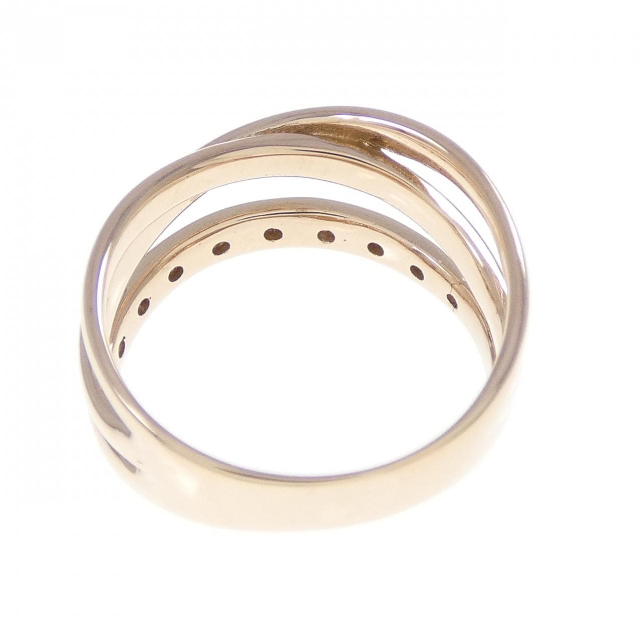 K18PG ダイヤモンド ピンキーリング 0.05CT