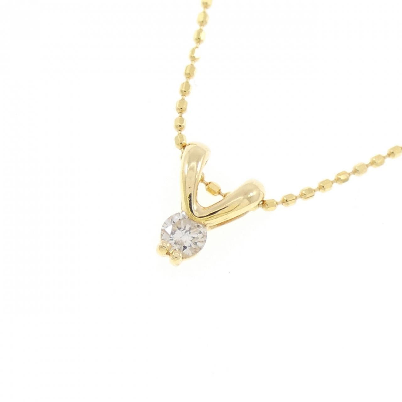 K18YG ダイヤモンド ネックレス 0.08CT