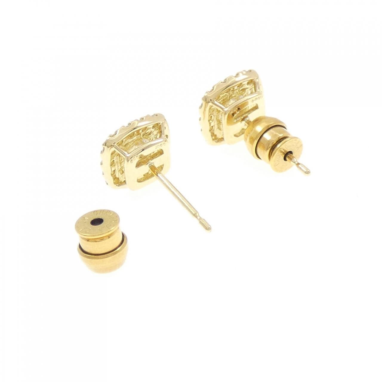 【リメイク】K18YG/ST ダイヤモンド ピアス 0.501CT 0.504CT H SI1 Good