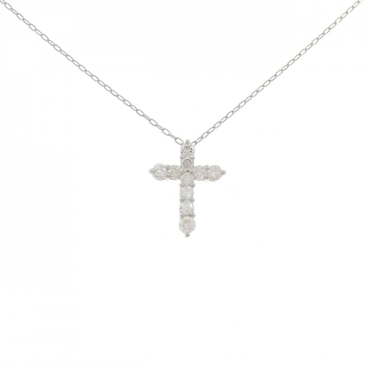 PT900/PT850 クロス ダイヤモンド ネックレス 0.50CT