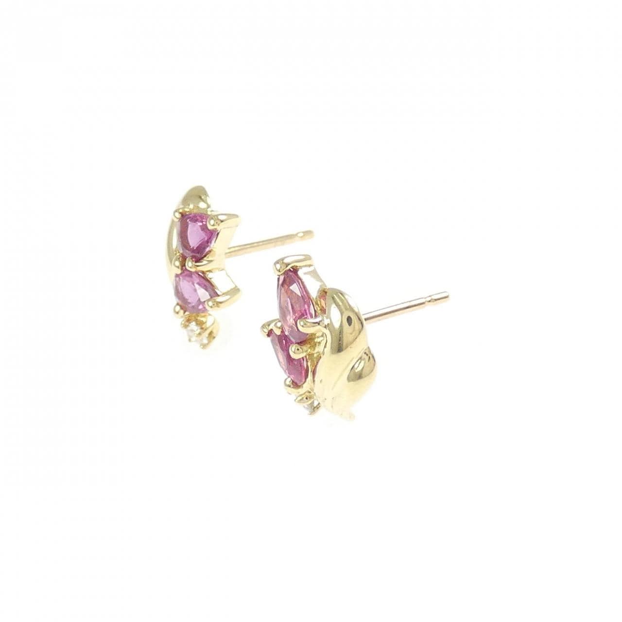 K18YG ルビー ピアス