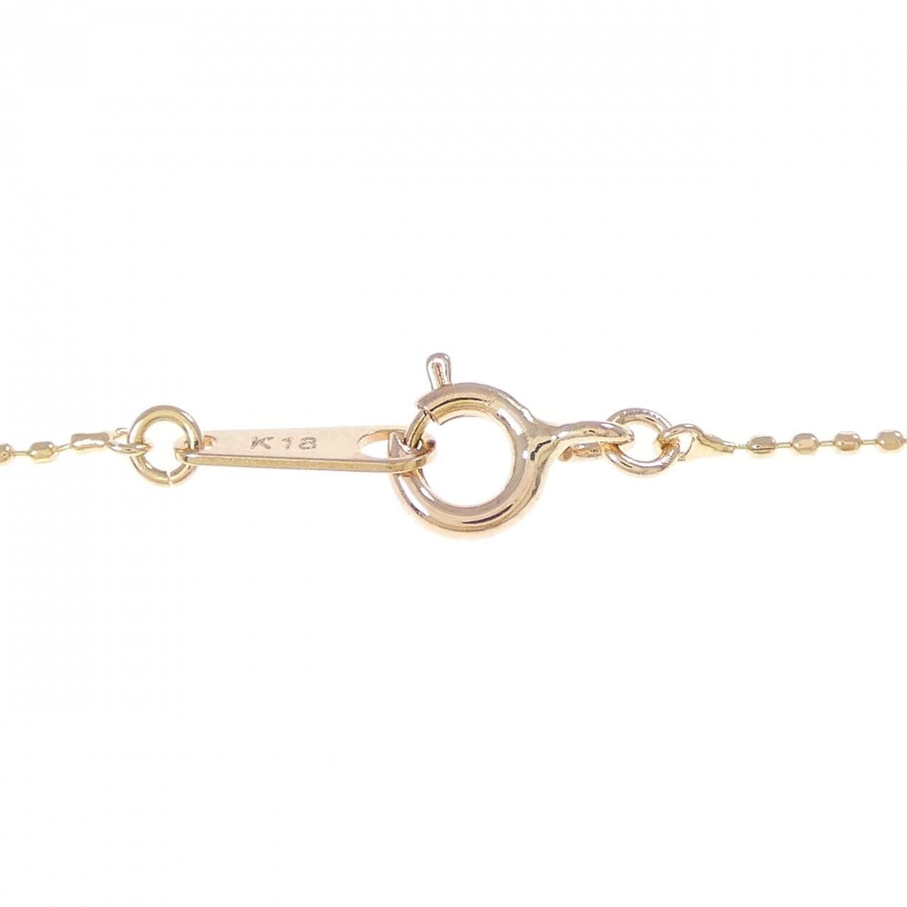 K18PG クロス ダイヤモンド ネックレス 0.15CT