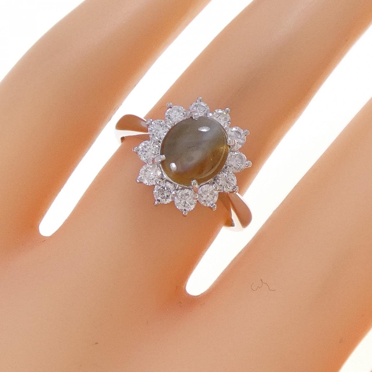 PT900 クリソベリルキャッツアイ リング 2.38CT