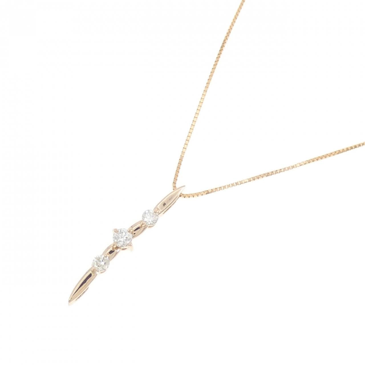 K18PG ダイヤモンド ネックレス 0.30CT