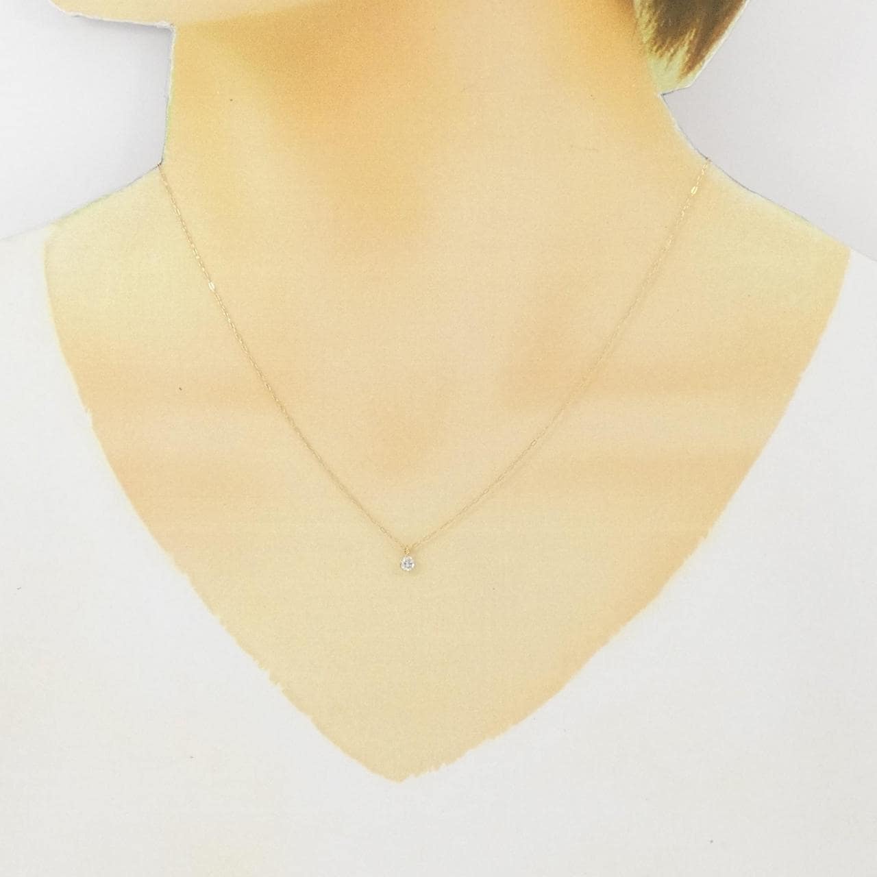 アガット ダイヤモンド ネックレス 0.1CT