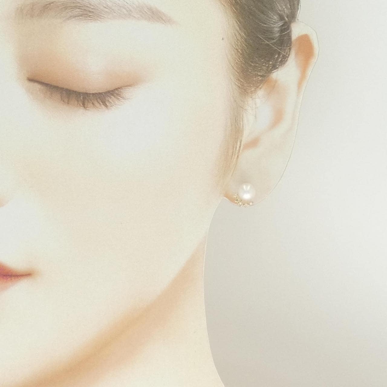 4゜C アコヤパール ピアス 6.7mm