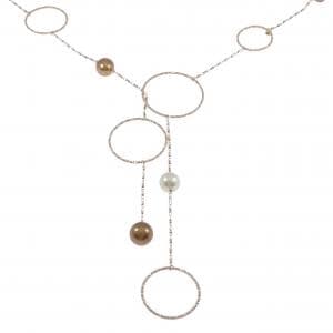 K18PG 白蝶パール ネックレス