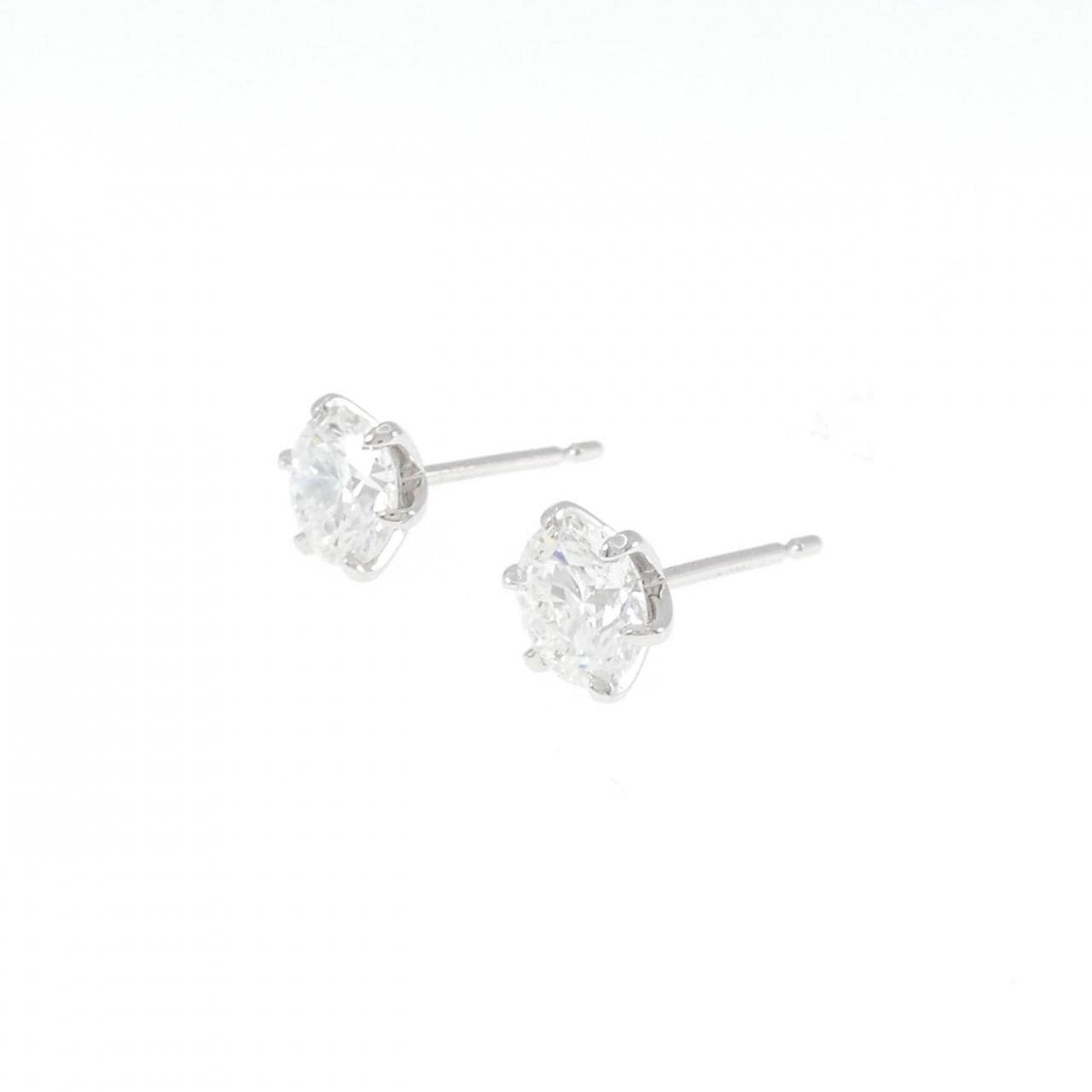 【リメイク】PT/ST ダイヤモンド ピアス 0.702CT 0.710CT F-G SI1-2 EXT