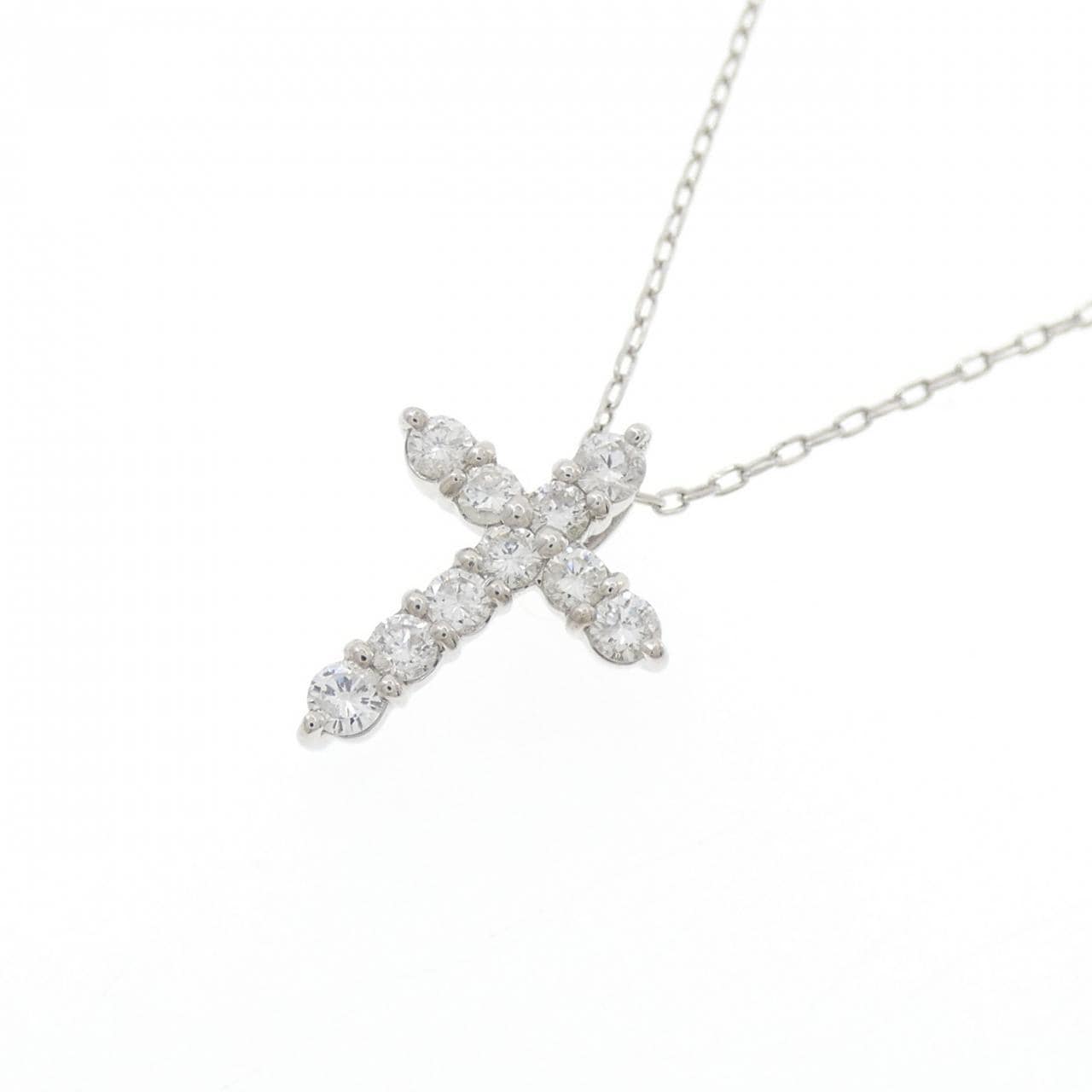 PT900/PT850 クロス ダイヤモンド ネックレス 0.5CT