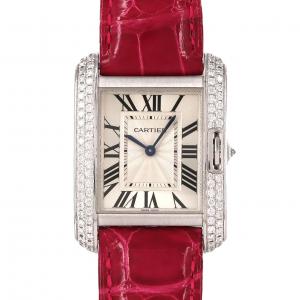 カルティエ タンクアングレーズMM WG/2D WT100030 WG クォーツ