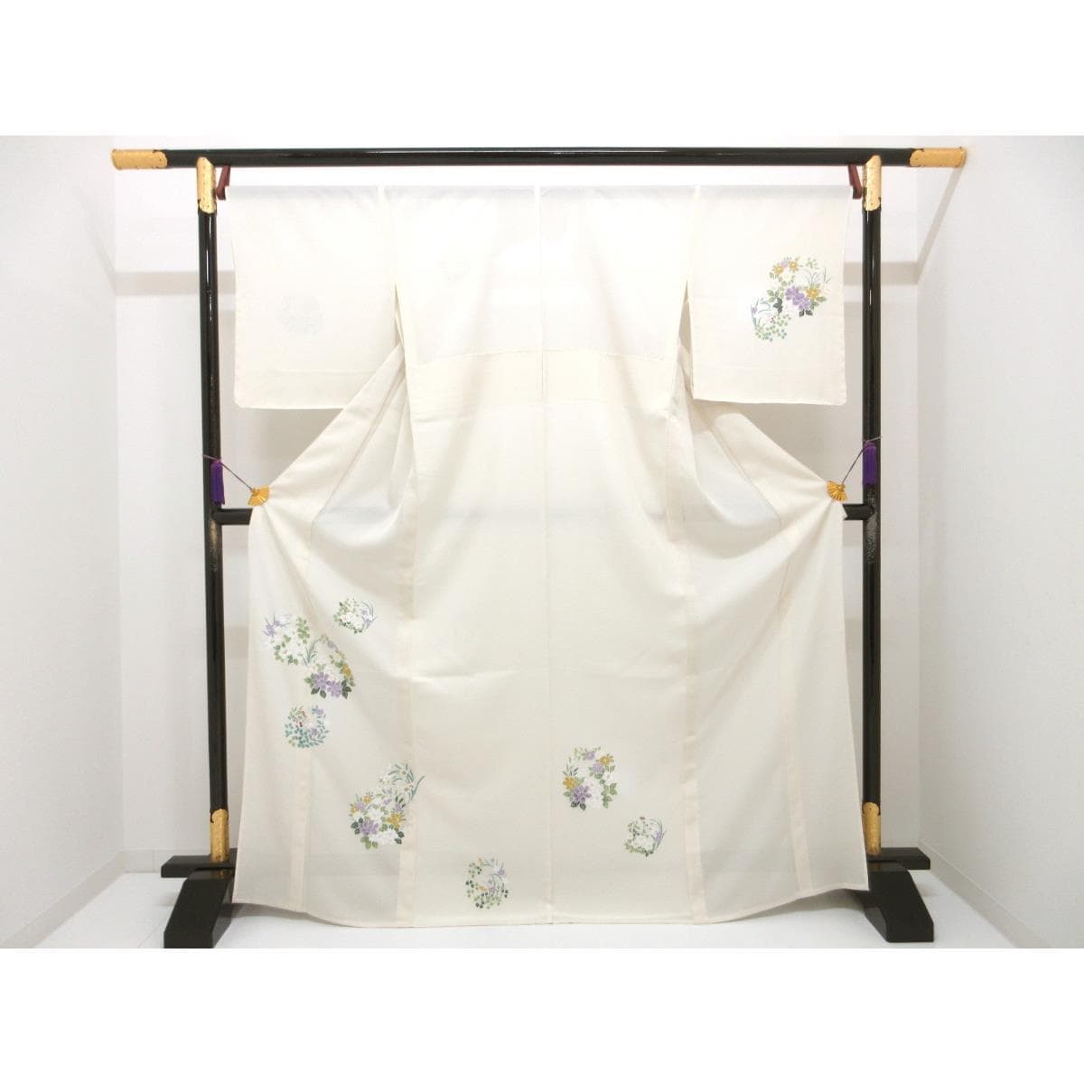【新品】単衣　駒絽訪問着　友禅加工ボカシ染