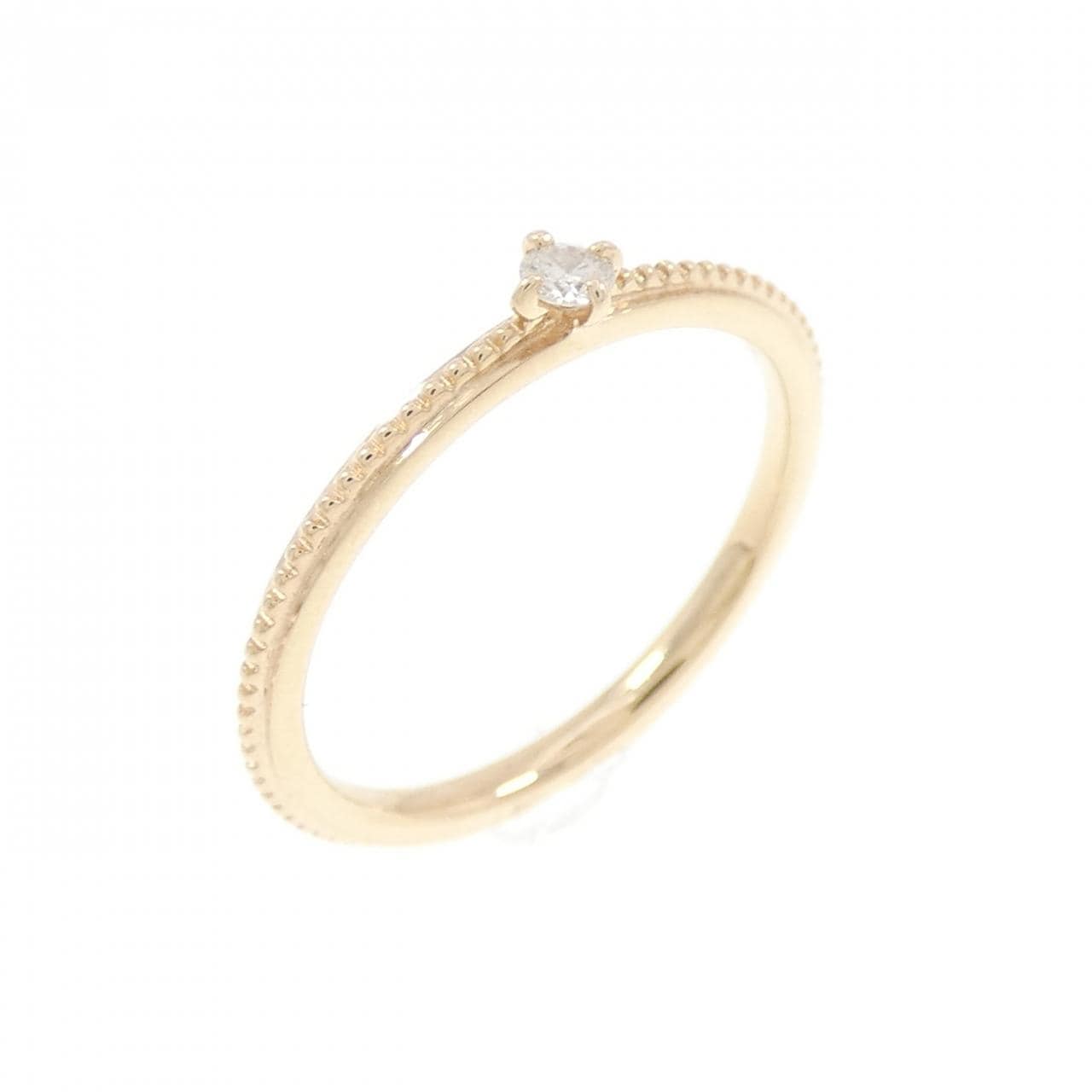 アガット ダイヤモンド ピンキー リング 0.03CT