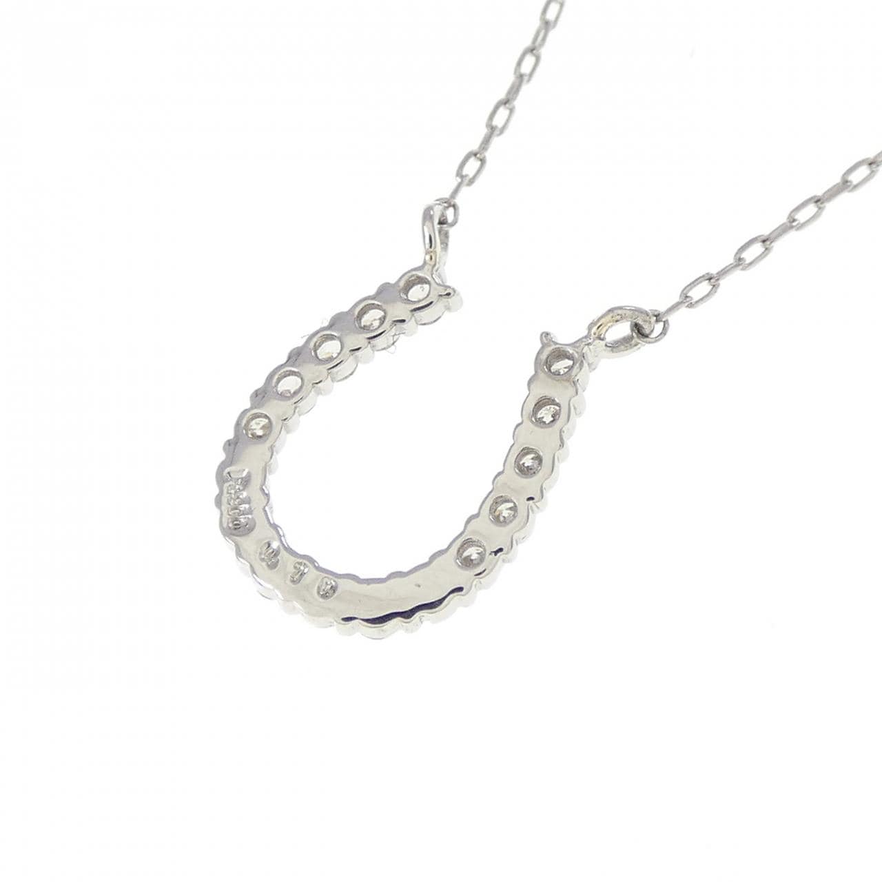 PT900/PT850 Horseshoe Diamond Necklace 0.10CT