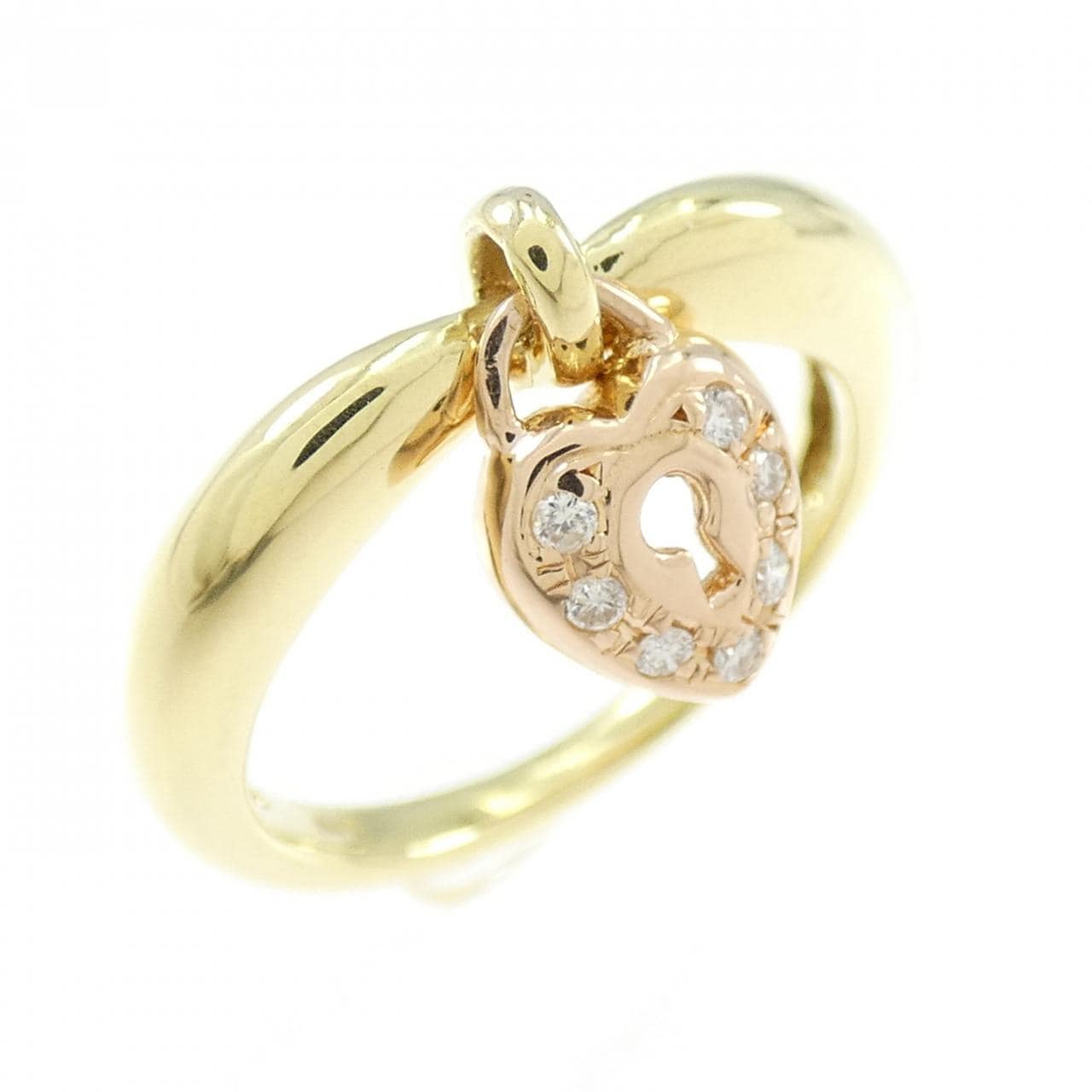 K18YG/K18PG heart Diamond ring 0.04CT
