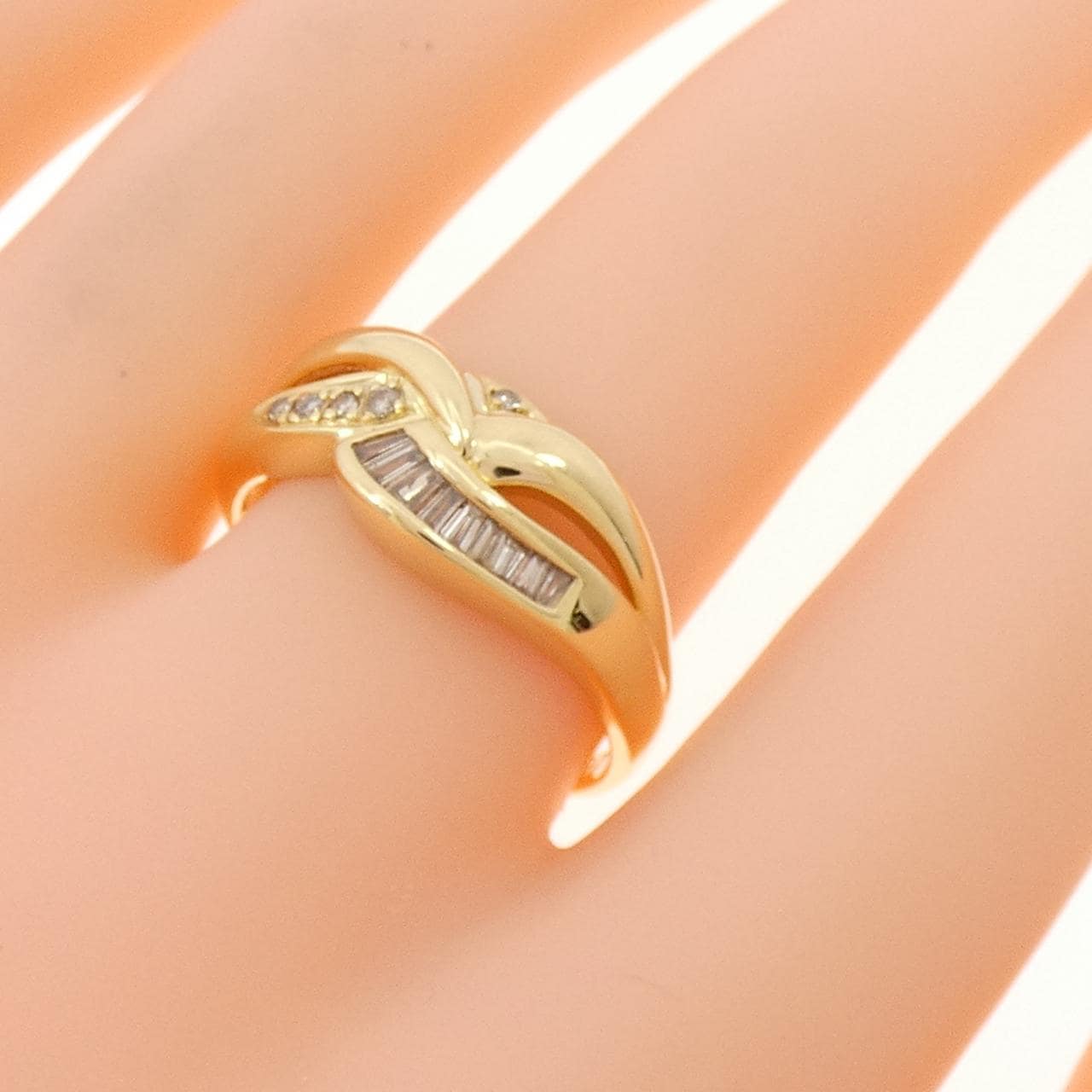 K18YG ダイヤモンド リング 0.26CT