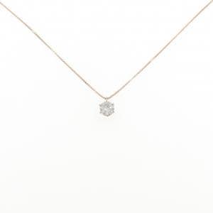 K18PG ソリティア ダイヤモンド ネックレス 0.310CT