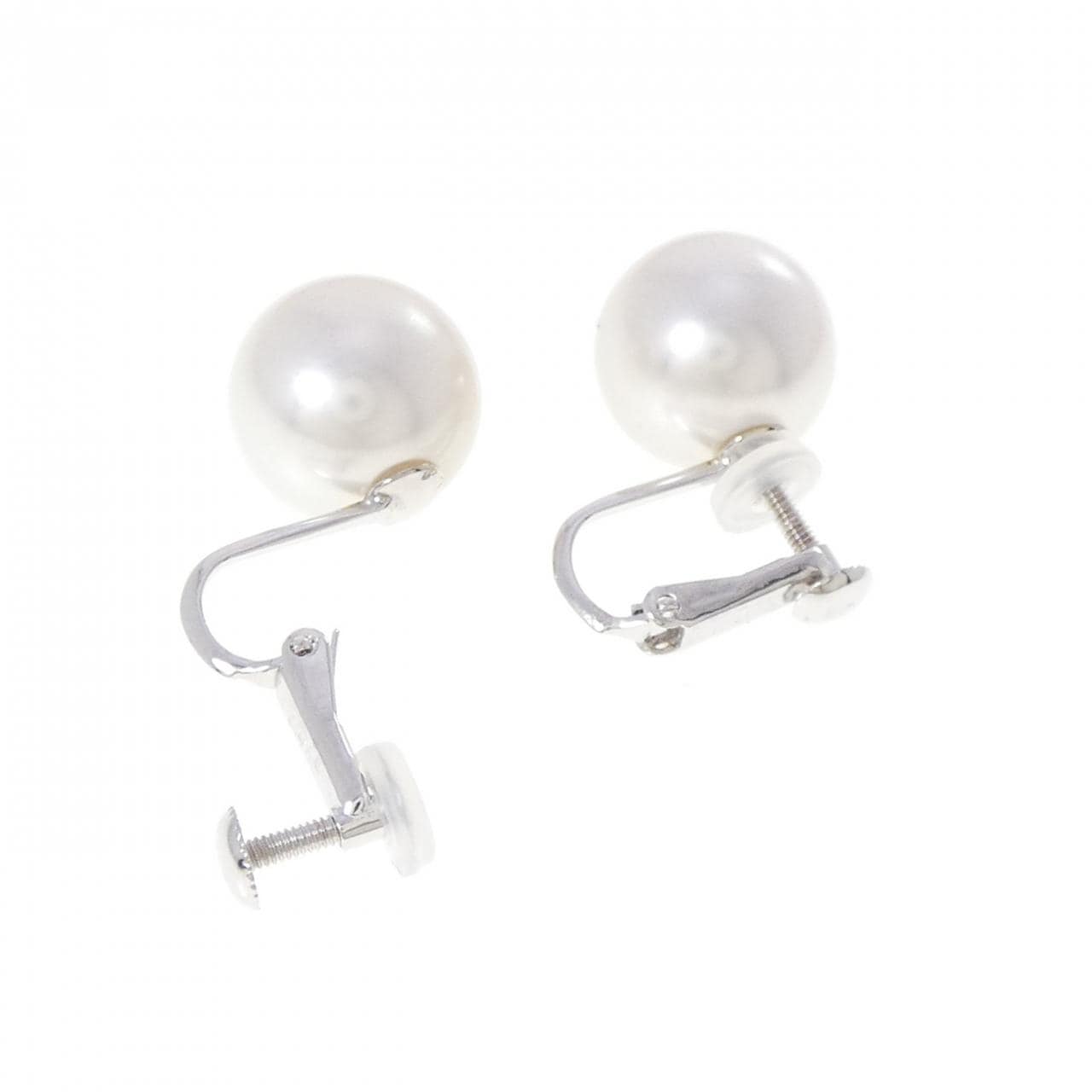 K14WG 白蝶パール イヤリング 11.5mm