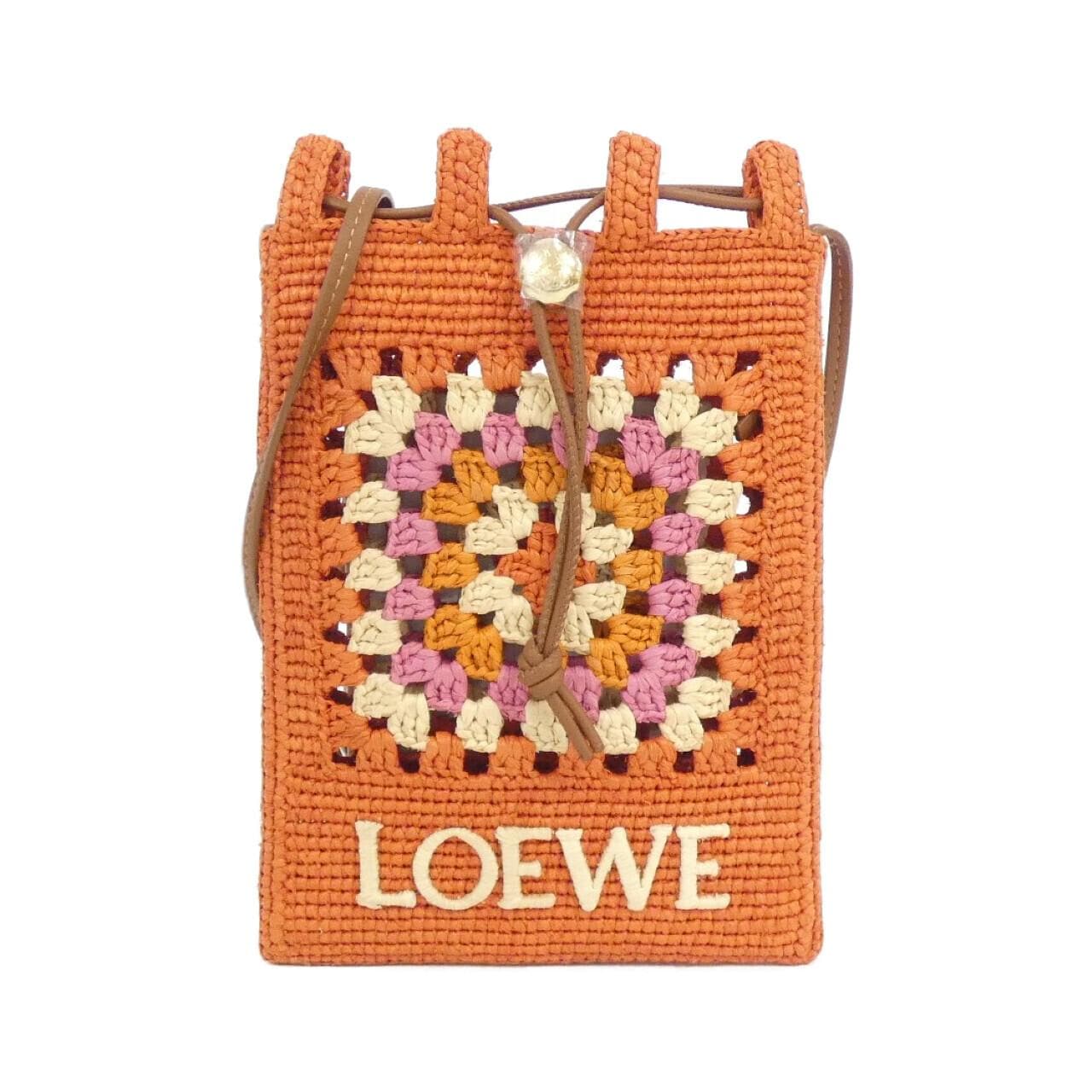 【新品】ロエベ DRAWSTRING POCKET CROCHET C630PHPX07 ショルダーバッグ