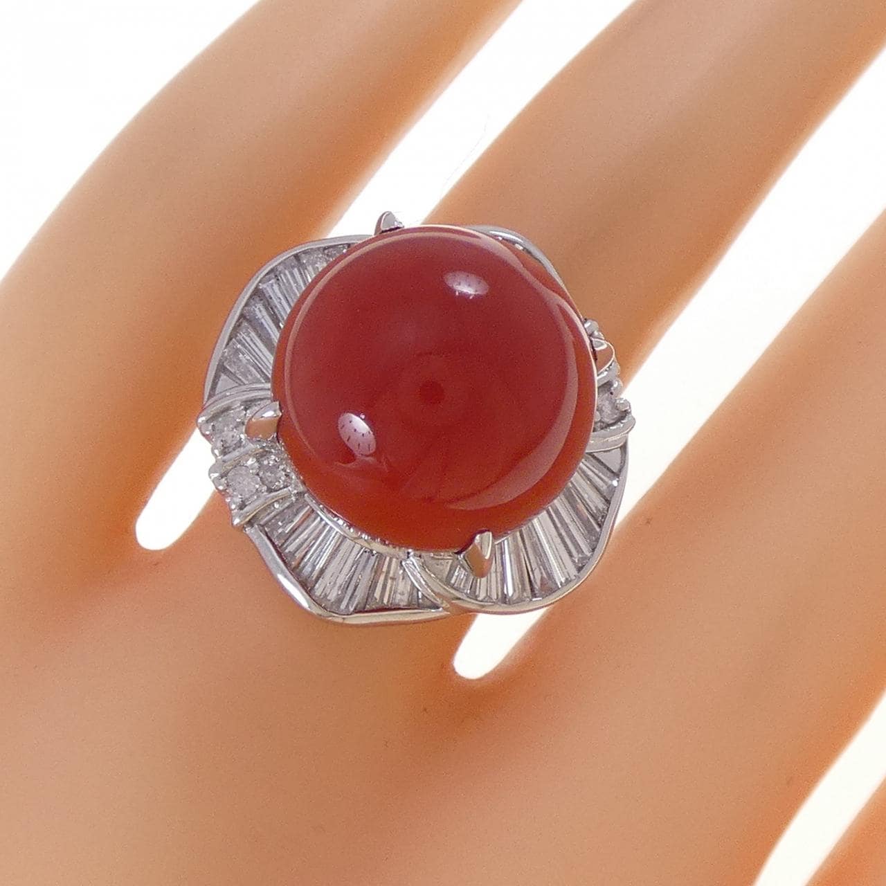 PT900 サンゴ リング 14.6mm