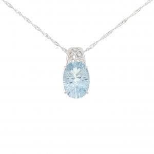 K18WG ブルートパーズ ネックレス 6.64CT
