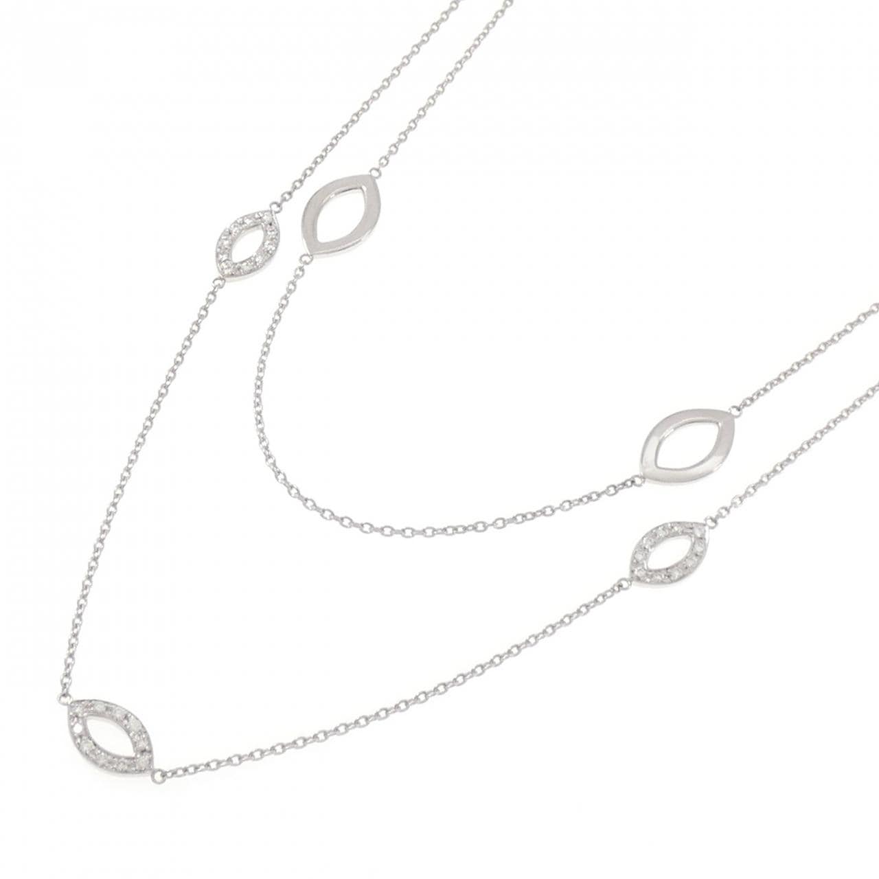 K18WG ダイヤモンド ネックレス 0.27CT