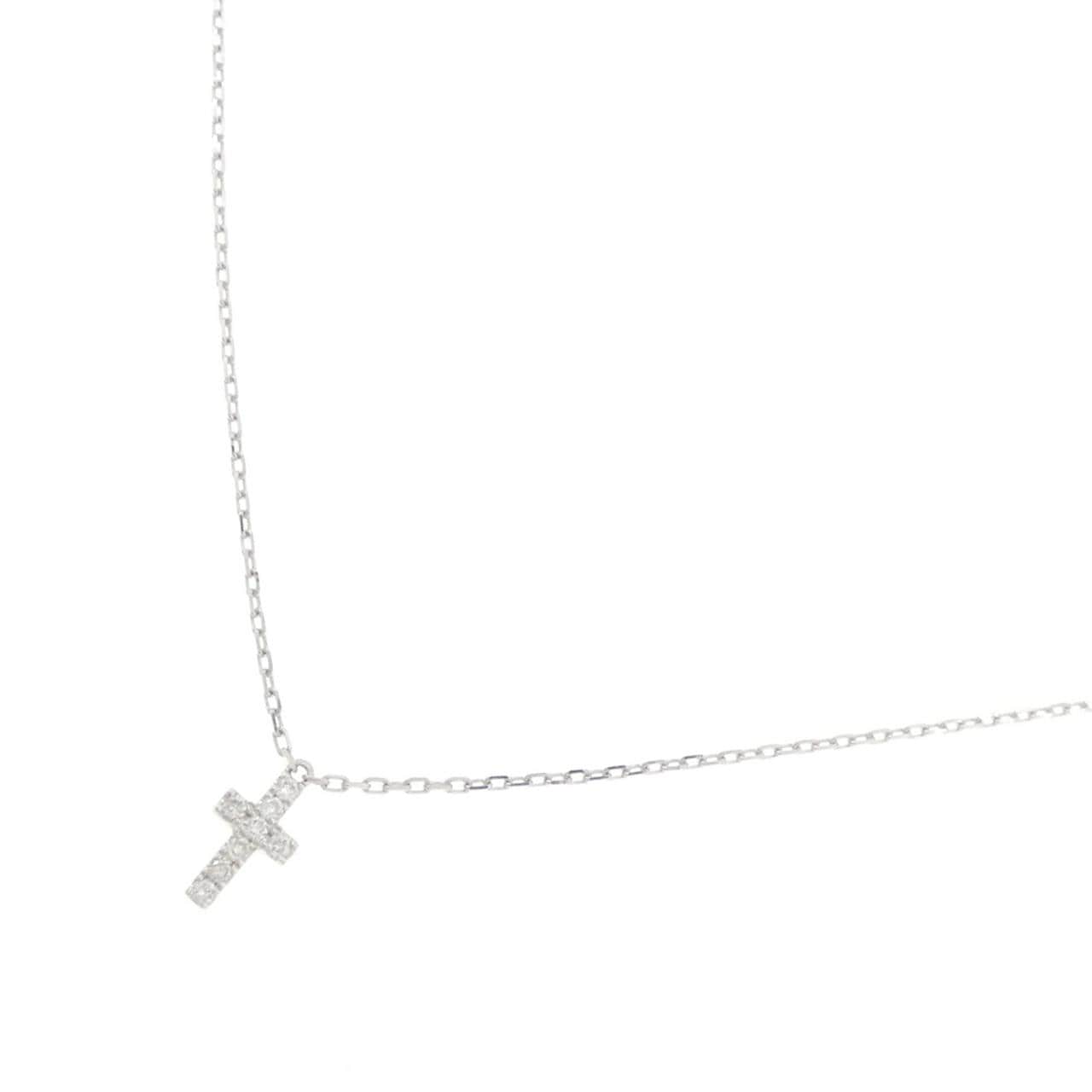 アーカー クロス パヴェ ネックレス 0.05CT