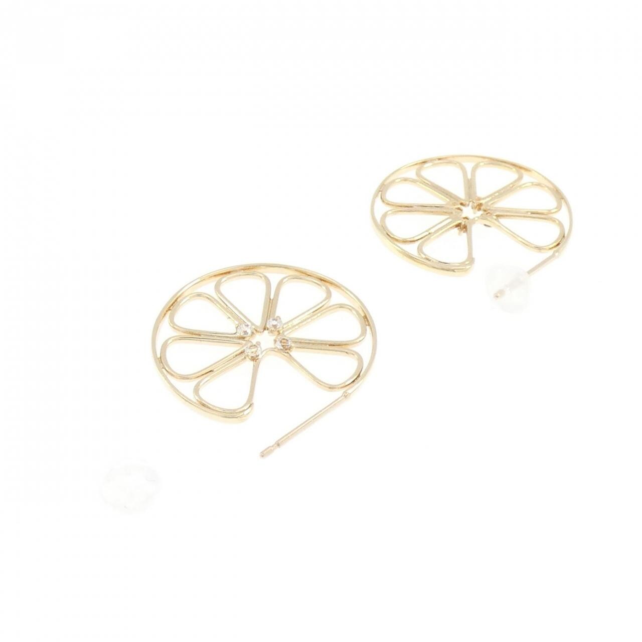 4゜C ホワイトトパーズ ピアス