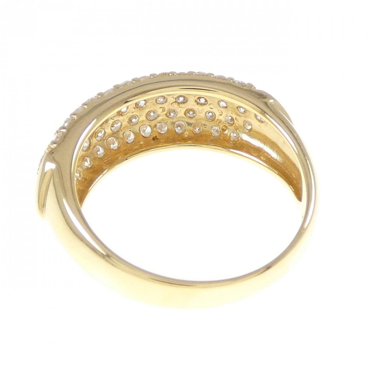 K18YG pave Diamond ring 1.00CT