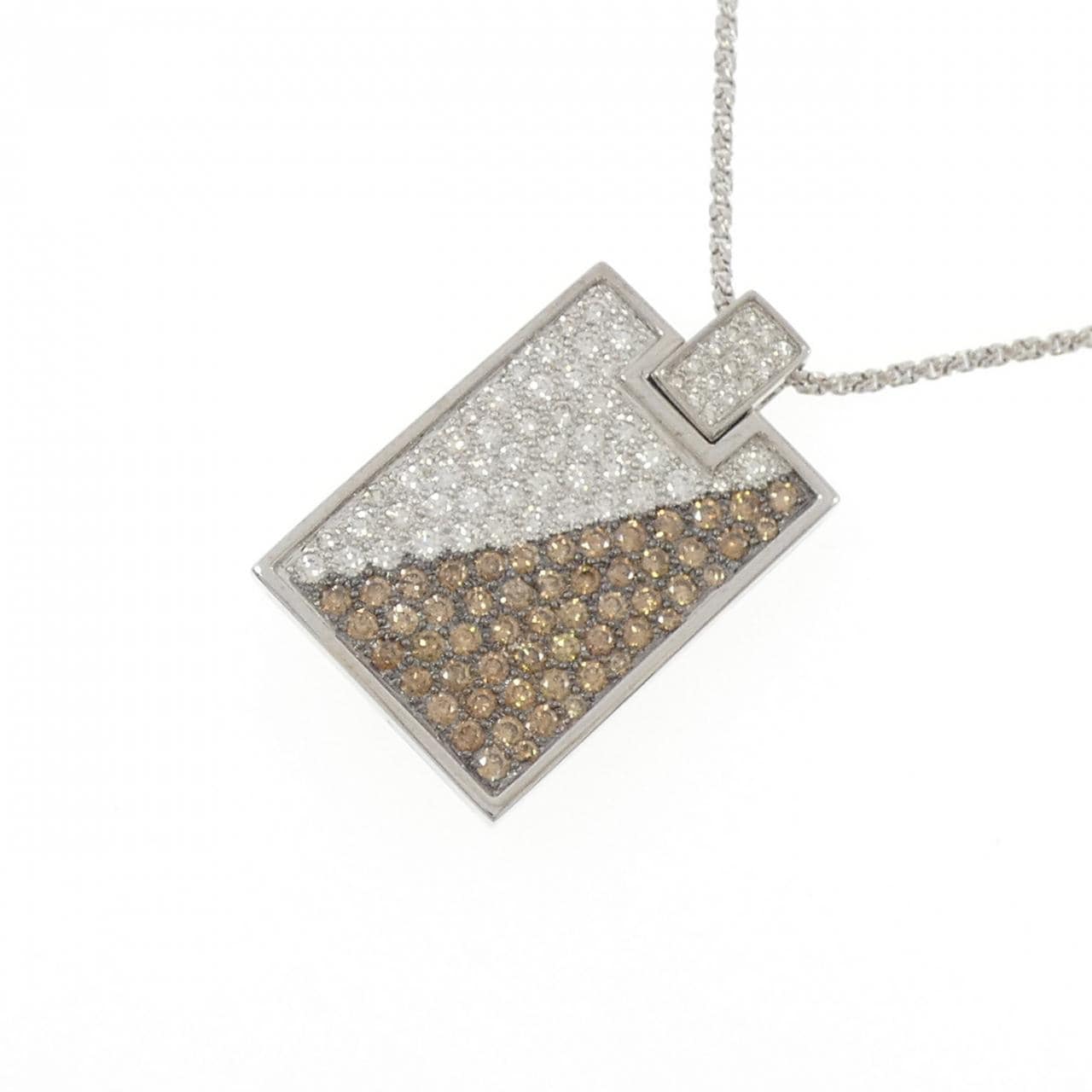 K18WG/K18BG ダイヤモンド ネックレス 3.25CT
