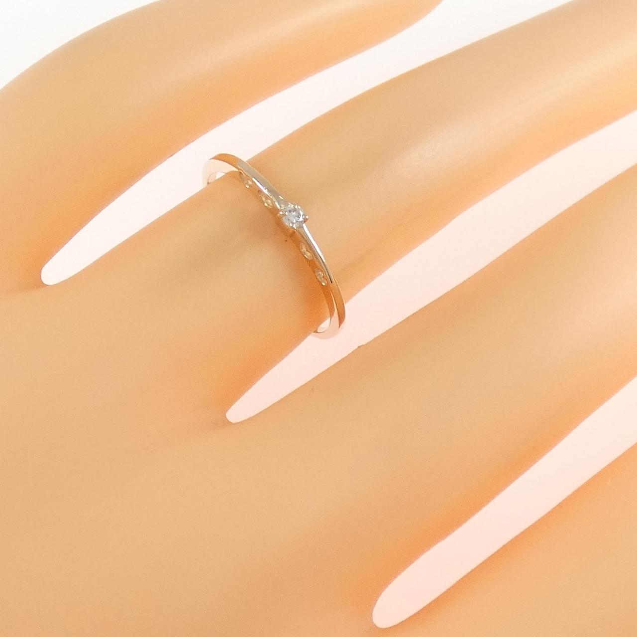 K10PG solitaire Diamond ring