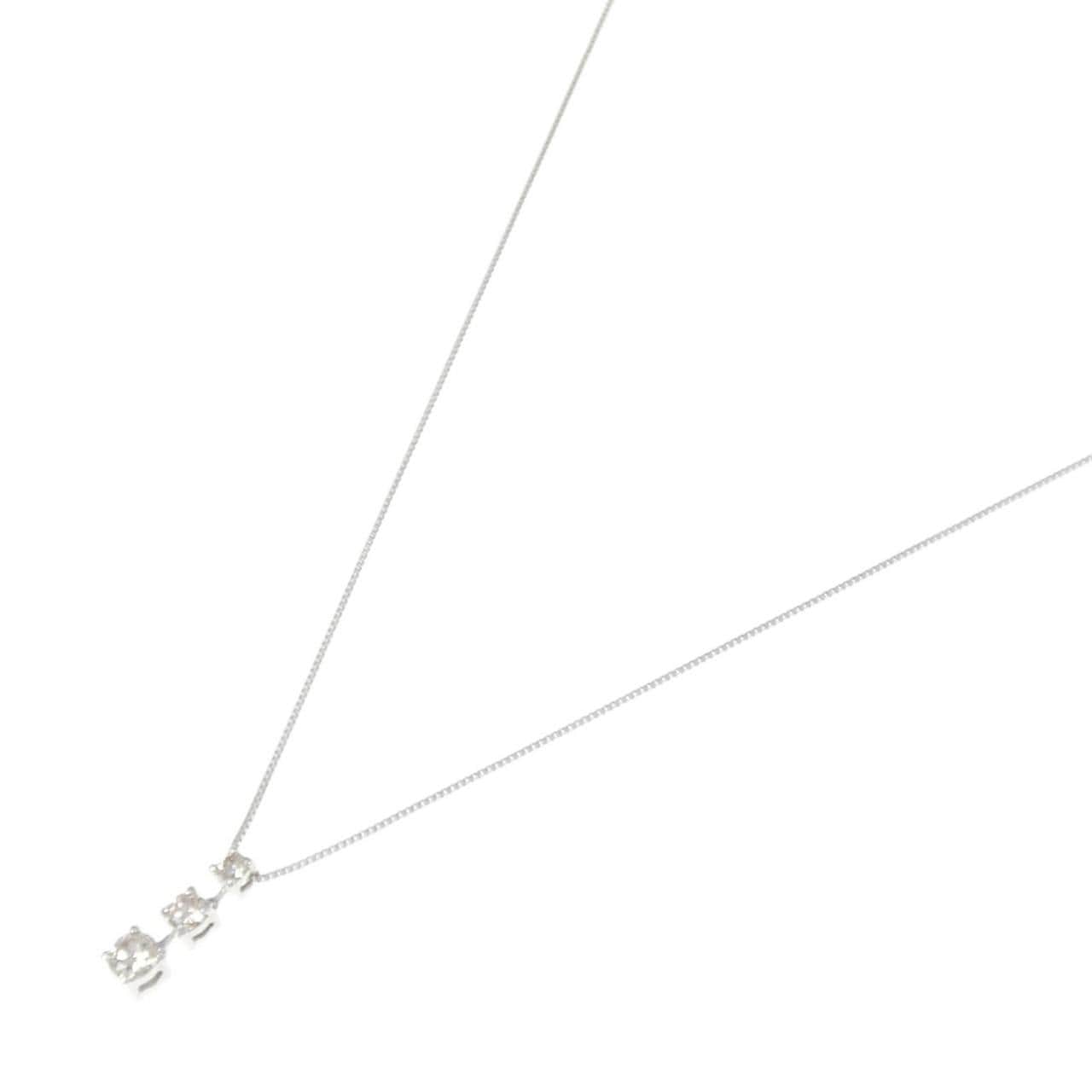 K18WG ダイヤモンド ネックレス 0.20CT