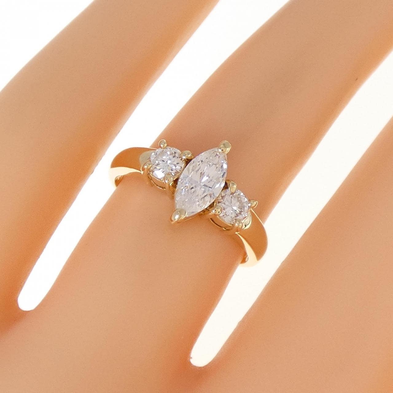 K18YG ダイヤモンド リング 0.435CT