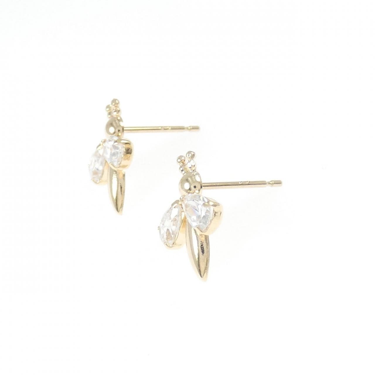 【新品】K10YG キュービック ピアス