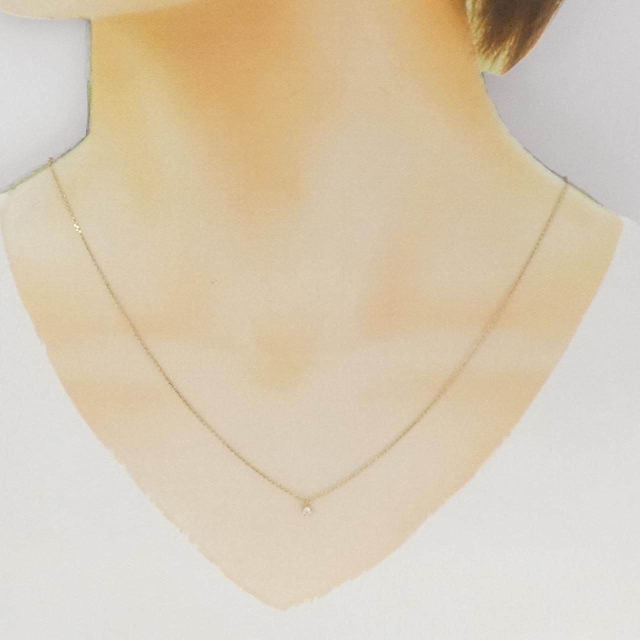 K10YG ダイヤモンド ネックレス 0.03CT