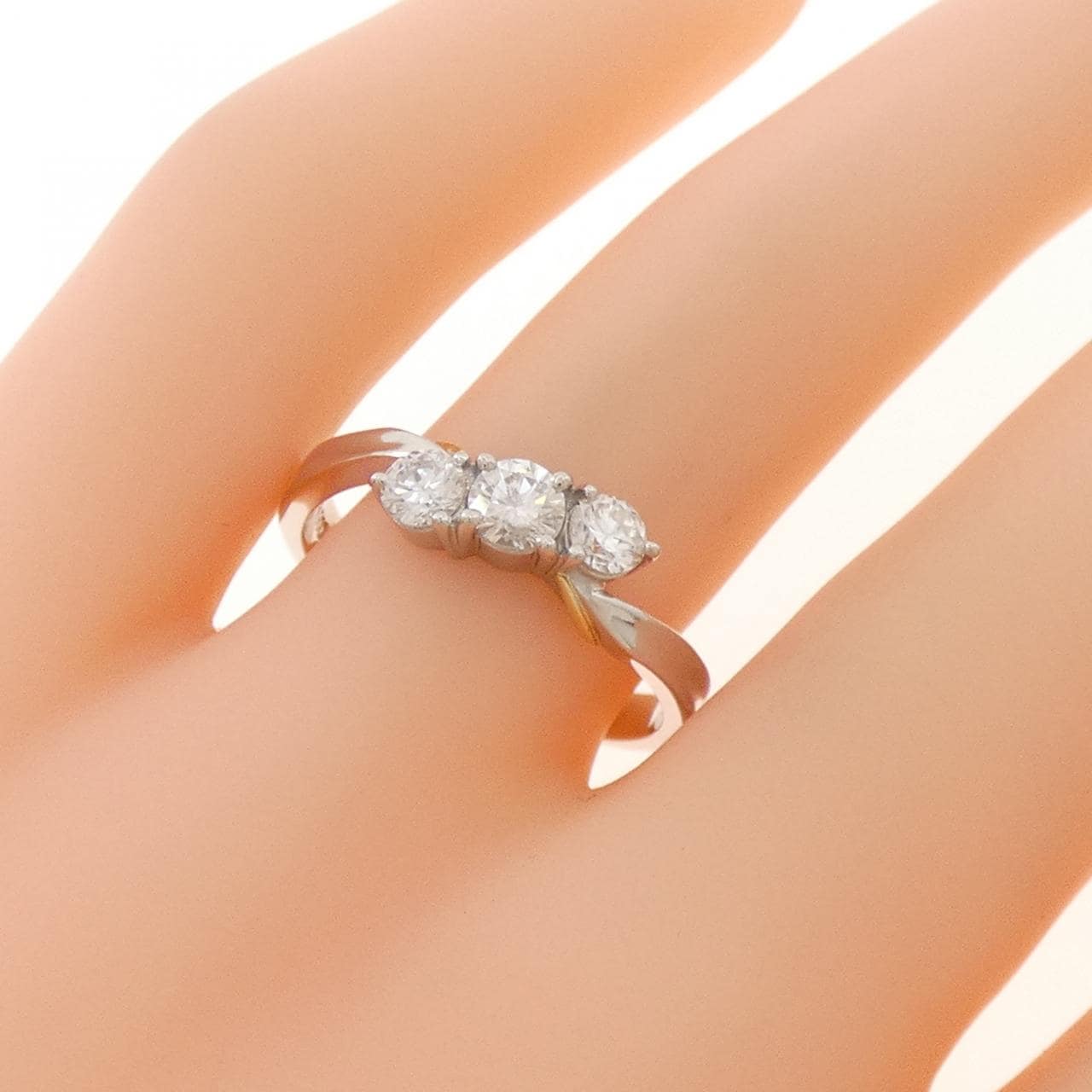 PT900/K18YG ダイヤモンド リング 0.51CT