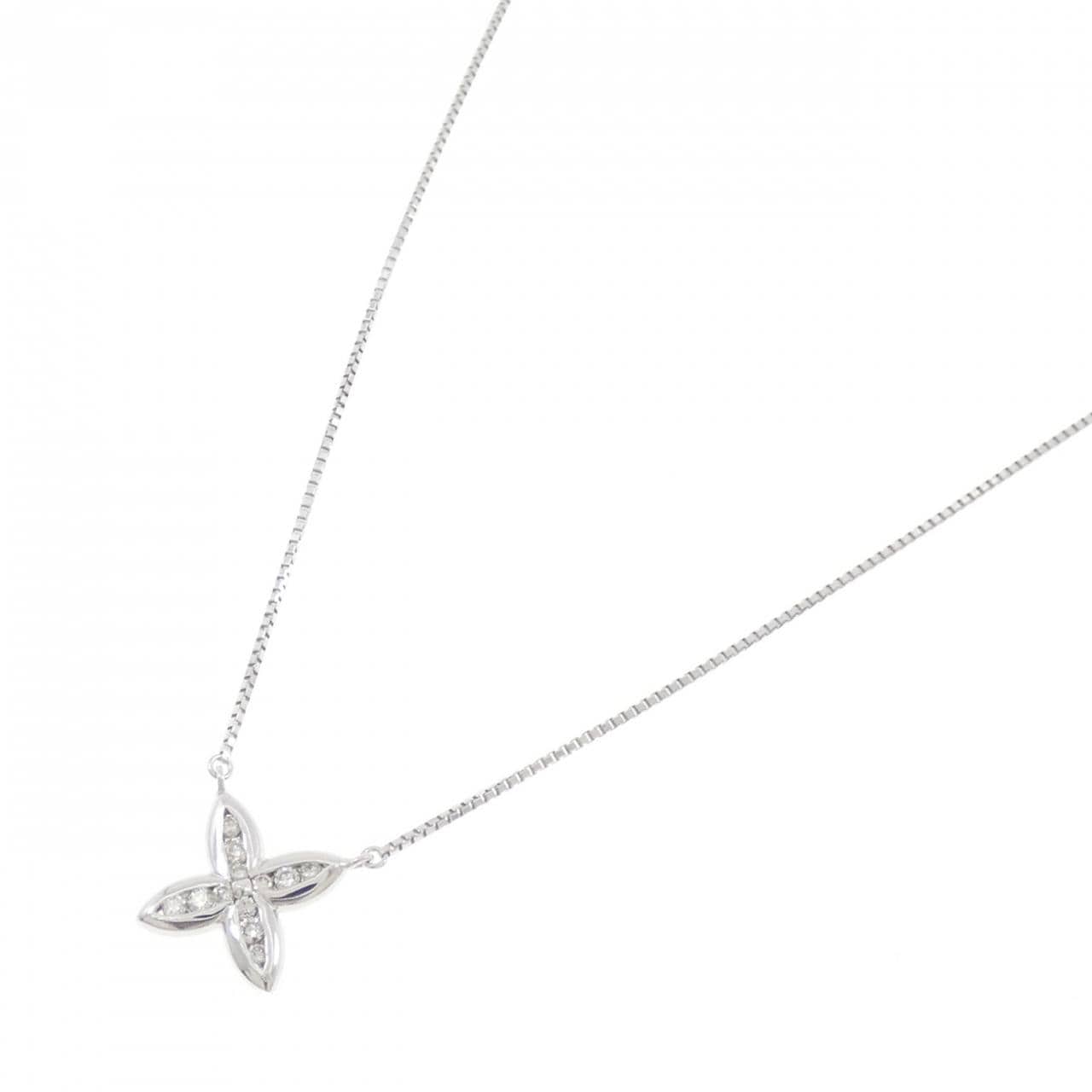 K18WG ダイヤモンド ネックレス 0.15CT