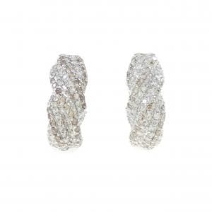 K18WG ダイヤモンド ピアス 1.68CT